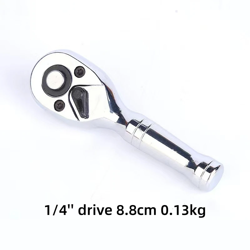 High Quality 72 Teeth 1/4' 3/8' 1/2' Drive Head Short Handle Mini Ratchet Wrench Set Car Bike Repair Tool