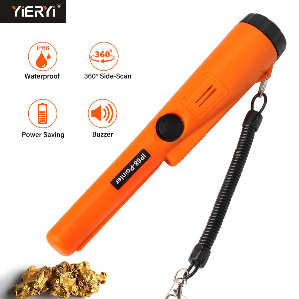 Waterproof IP68-Pointer Silver Gold Metector with 360 Side Scan