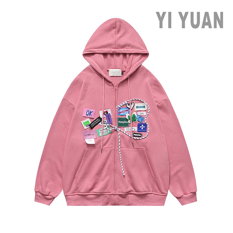 Hip Hop Sweatshirts White Mens Customizable Printed Cotton Streetwear Man Clothes