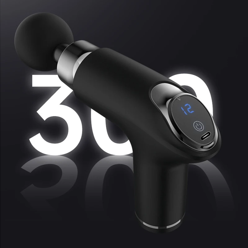 LCD Smart Massage Gun 2022 Luxury Deep Tissue Mini Muscle Massager Body Pain Relief Sport Fitness Office Relax