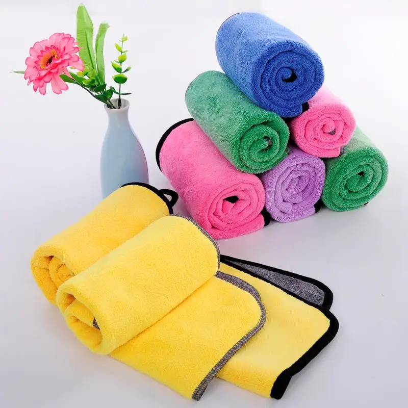 Wholesale Super Absorbent 30X40 Thick Plush Towel 100% Microfiber Cleaning Towel Car