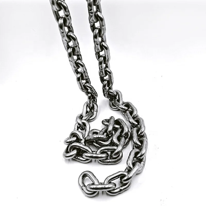 manufacture ss304 stainless steel g80 lifting metal  anchor chains slings 10mm