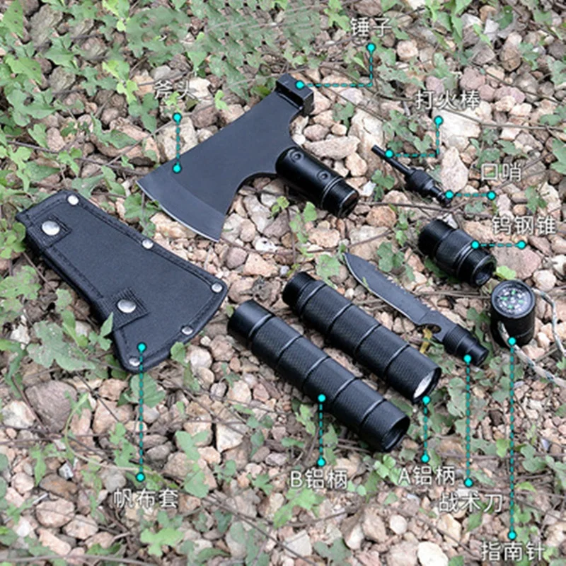 Outdoor multi-purpose camping axe