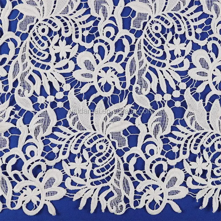 
Cotton Embroidery Lace Milk Yarn Lace Floral Fabric for Dress Luxury Milk Silk Fabric 