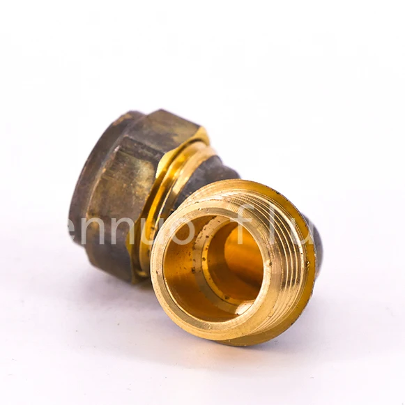 2020 Higher Quality DZR brass  15mm Male Elbow  Plumbing Brass Compression Fittings For Copper pipe