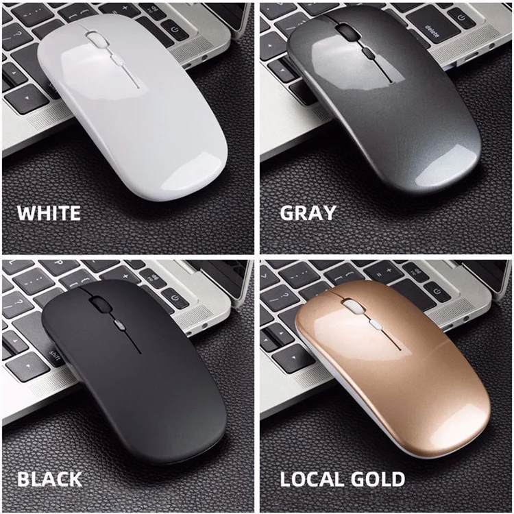 Wireless Mouse 2.4GHz Receiver Optical Adjustable Wireless Mice Silent Rechargeable Mouse
