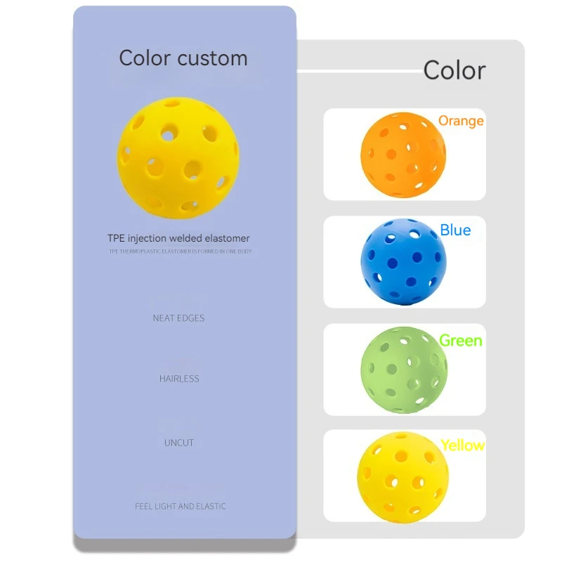 china wholesale official high-quality custom logo indoor 26 outdoor 40 holes usapa standard approved pickle pickleball balls