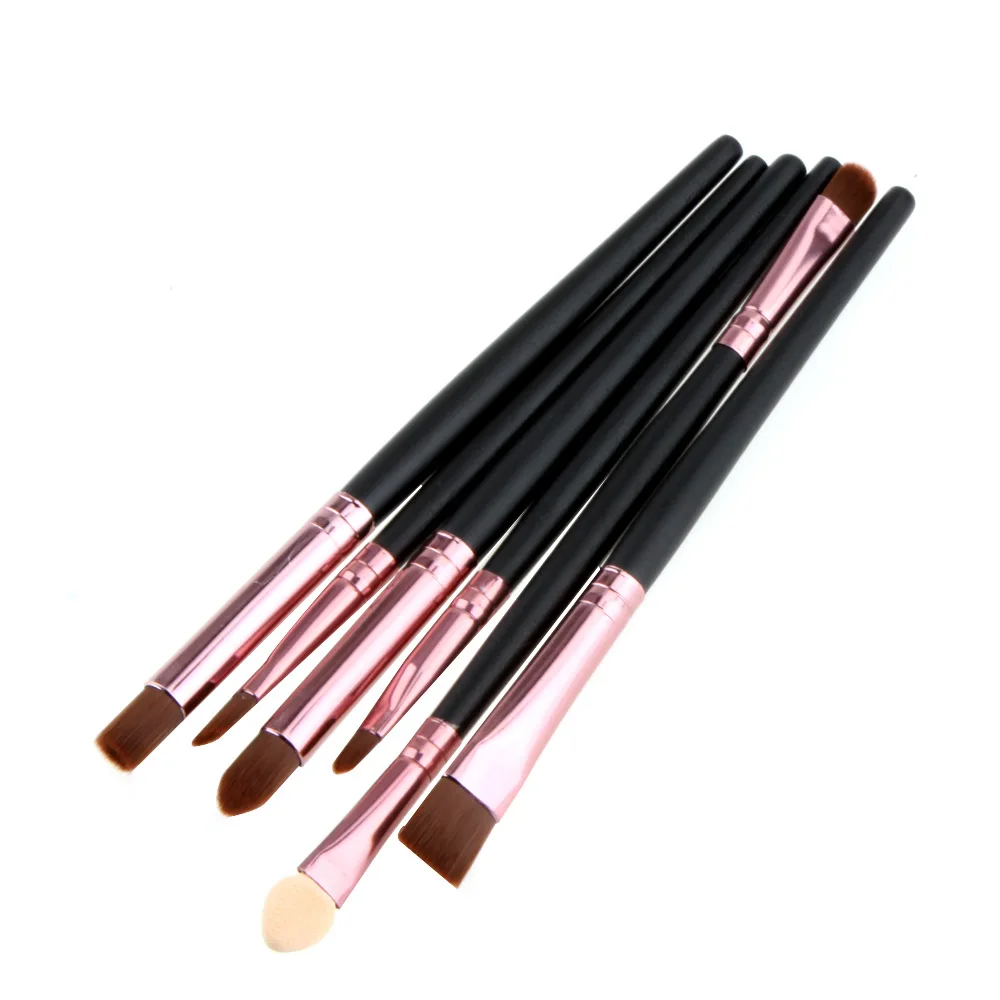 6PCS Small Makeup Eyeshadow Blend Brush Set Double Ended Eye Brush Flat Concealer Brush