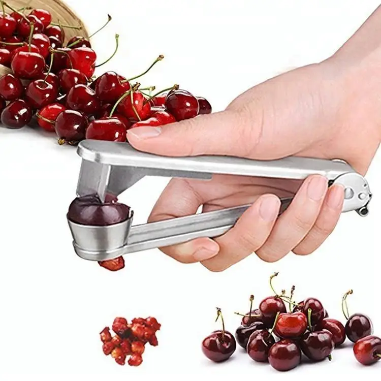 Hot Selling Professional Portable Kitchen Gadgets Stainless Steel Mini Cherry Pitter Easy Cherry Pitter Stone Corer Remover