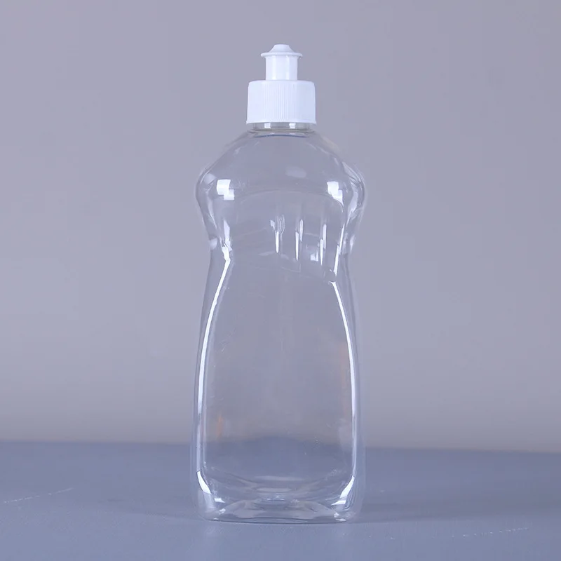 Wholesale plastic empty bottles custom sauce squeeze bottle with flip top cap refillable dishwashing liquid packaging