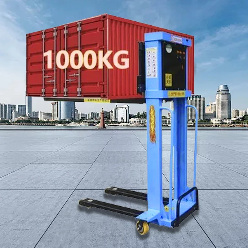 Factory price 1T 2T full-electric portable self loading pallet stacker ladder truck mounted forklift electric walkie forklift