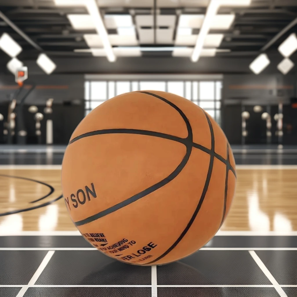 High Quality Custom Made Laminated Cow Leather Basketball Size 7 Printed PU Leather Ball for Training