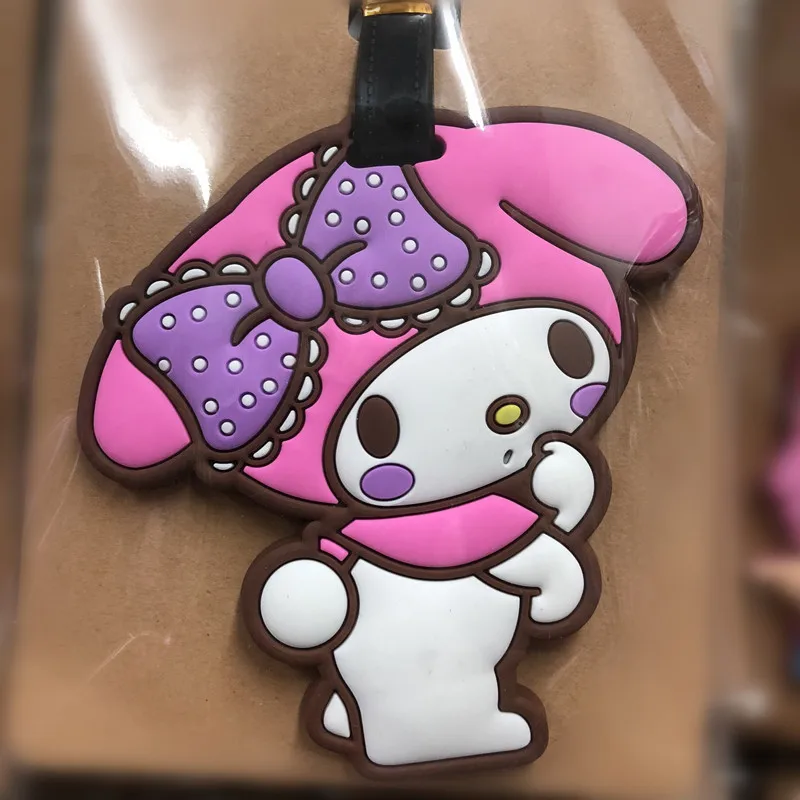 46 Color High quality Cute Kuromi Cartoon Soft PVC luggage tag for backpack luggage case decoration