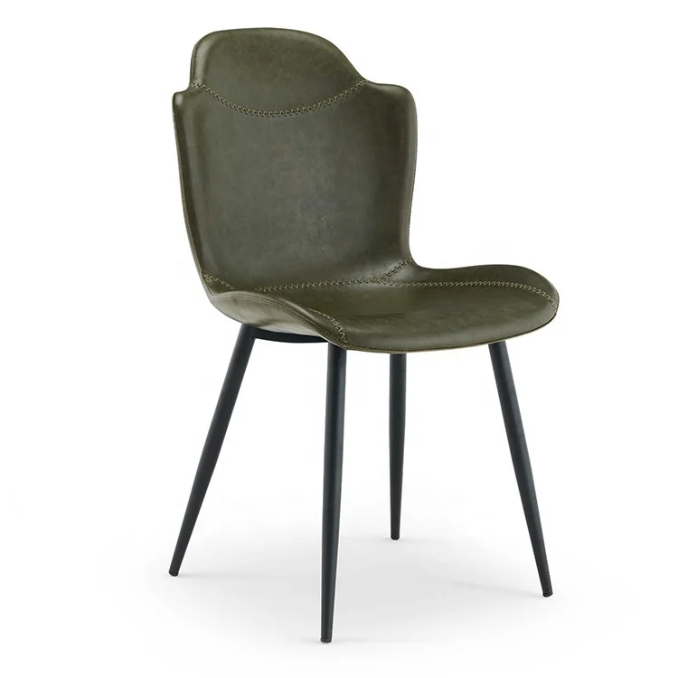 High Quality PU Leather Restaurant Cafe Dining Room Furniture Metal Frame Chair