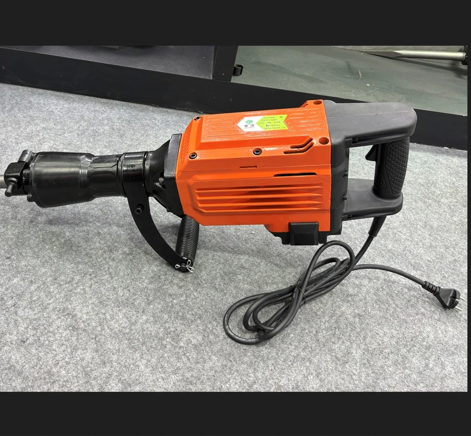 1240W 65mm Electric Pickaxe Demolition Hammer to Drill Break Ceramic Tile Stone Marble Rocks Concrete Wall 360 Rotating Handle