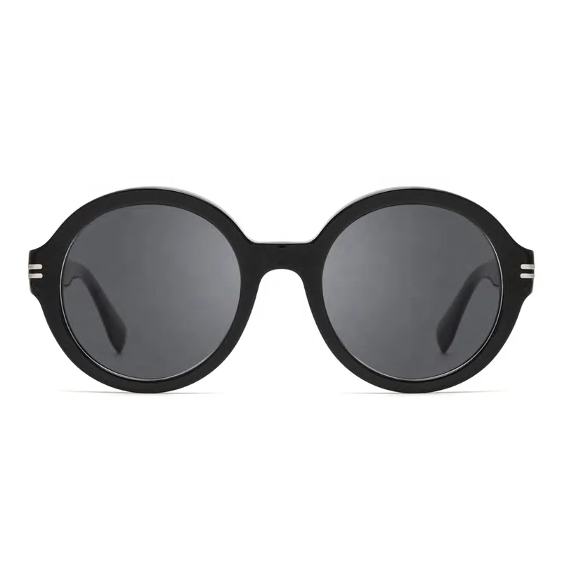 Wholesale Polarized TAC Acetate Sunglasses Retro Round Shades Green Custom Logo Sun Glasses occhiali da sole