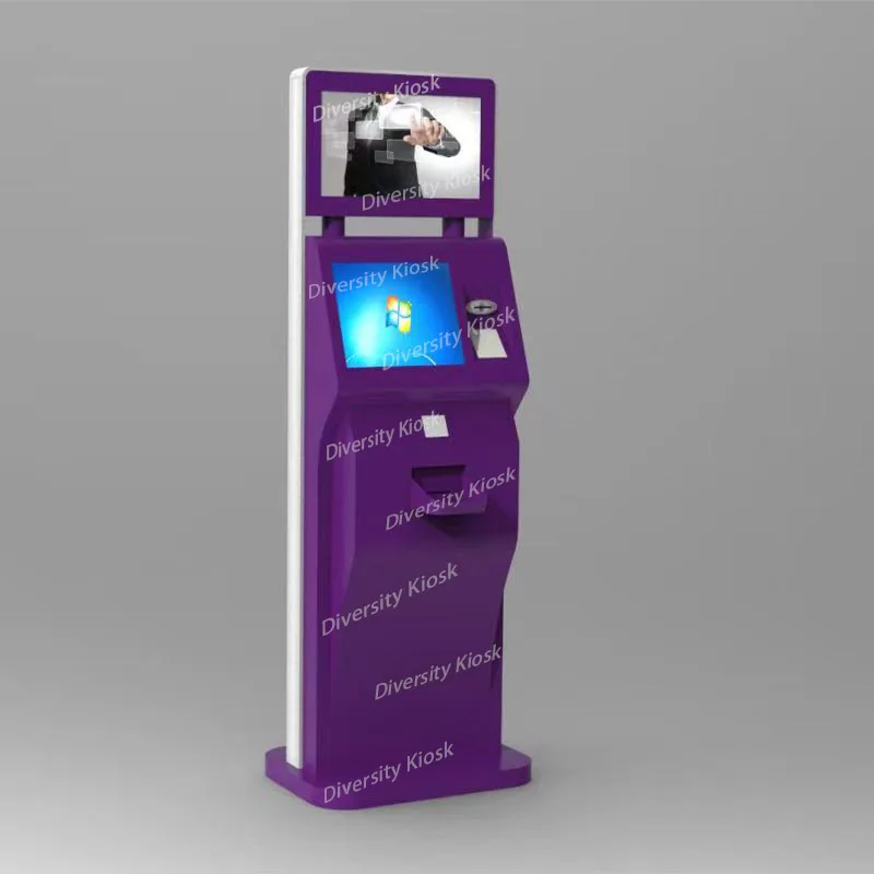 OEM/ODM Transportation RFID Card Ticket Dispensing Metro Bus Station Dock Paper Ticketing Vending Kiosk Machine
