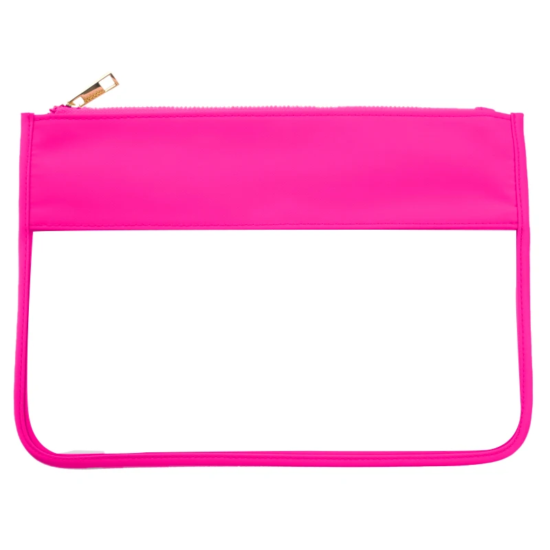 High Quality PVC Cosmetic Bags Candy Color Small Middle Size Clear Makeup Bag for Daily Life Customized Logo with Best Service