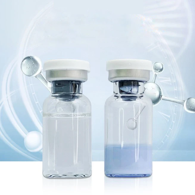 Private Label Lyophilized Powder Serum Anti-Aging Blue Copper Peptide GHK-cu Liquid Microneedling Face Serum Ampoule