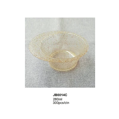 DINSHINE Gold glitter good quality Plastic Tint Salon Hair Coloring Dyeing Kit Color Dye Brush Mixing Bowl Tint Tool