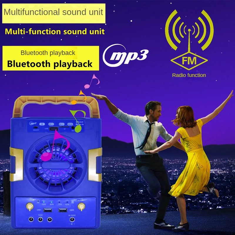 Открытый портативный беспроводной солнечной зарядки кемпинг свет Bluetooth динамик многофункциональная Солнечная система питания