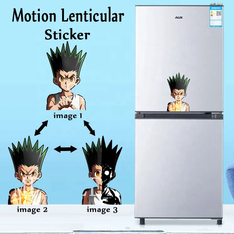 Hunter X Hunter Gon Motion Refrigerator 3D Motion Stickers Anime Waterproof Decals For Car Suitcase Laptop