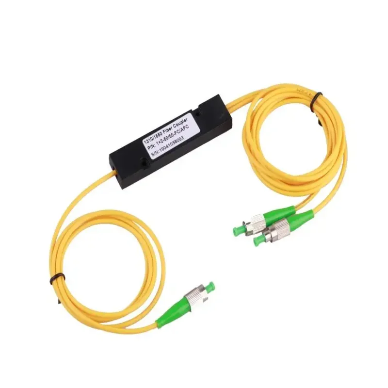 1*2 FBT Low Insertion Loss Fiber Optic Splitter SC FC Connector Optic PLC Splitter FTTH Network