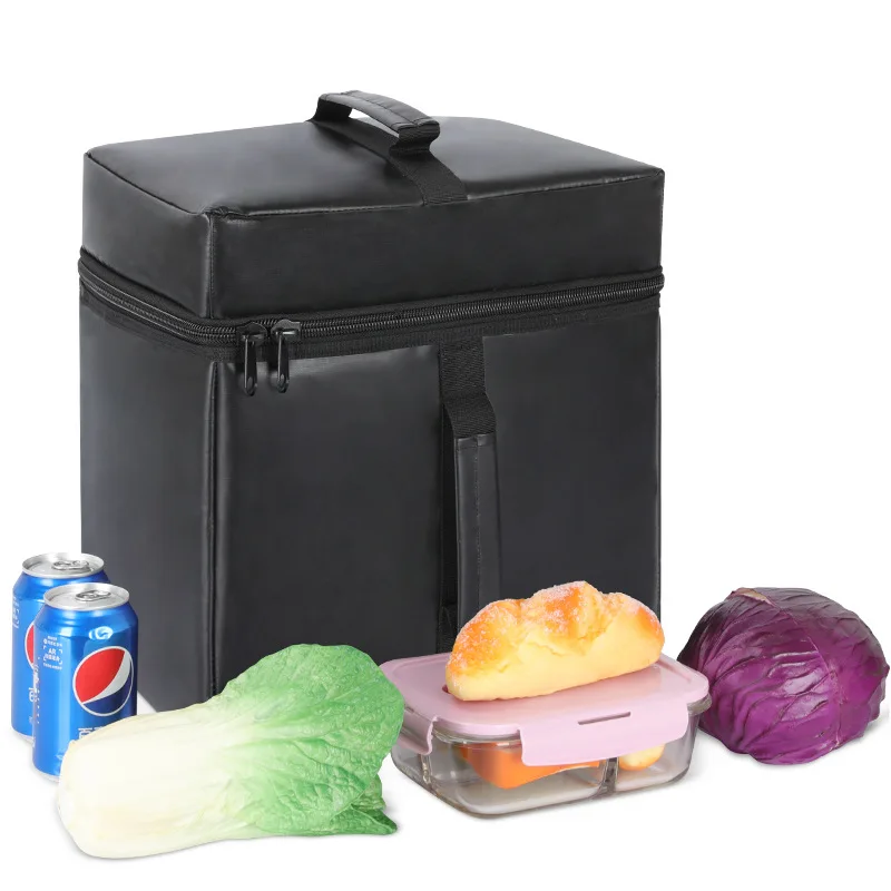 Wholesale Custom Logo Reusable Thermal Insulation Pizza Food Delivery Bag Portable Ice Lunch Cooler Bag