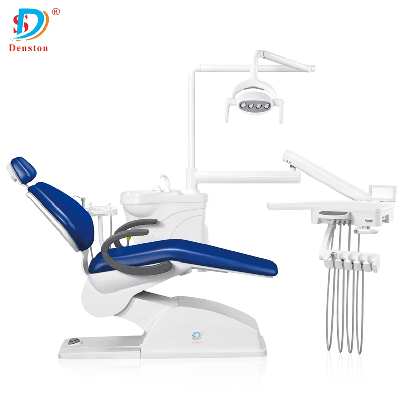 Dental Unit Chair High Quality Dental Equipment Best Price For Led Light Lamp Sale With Stool And Trolley For Hospital Clinic