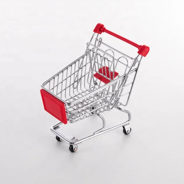 Creative Snack Metal Basket Mini Shopping Cart French Fries