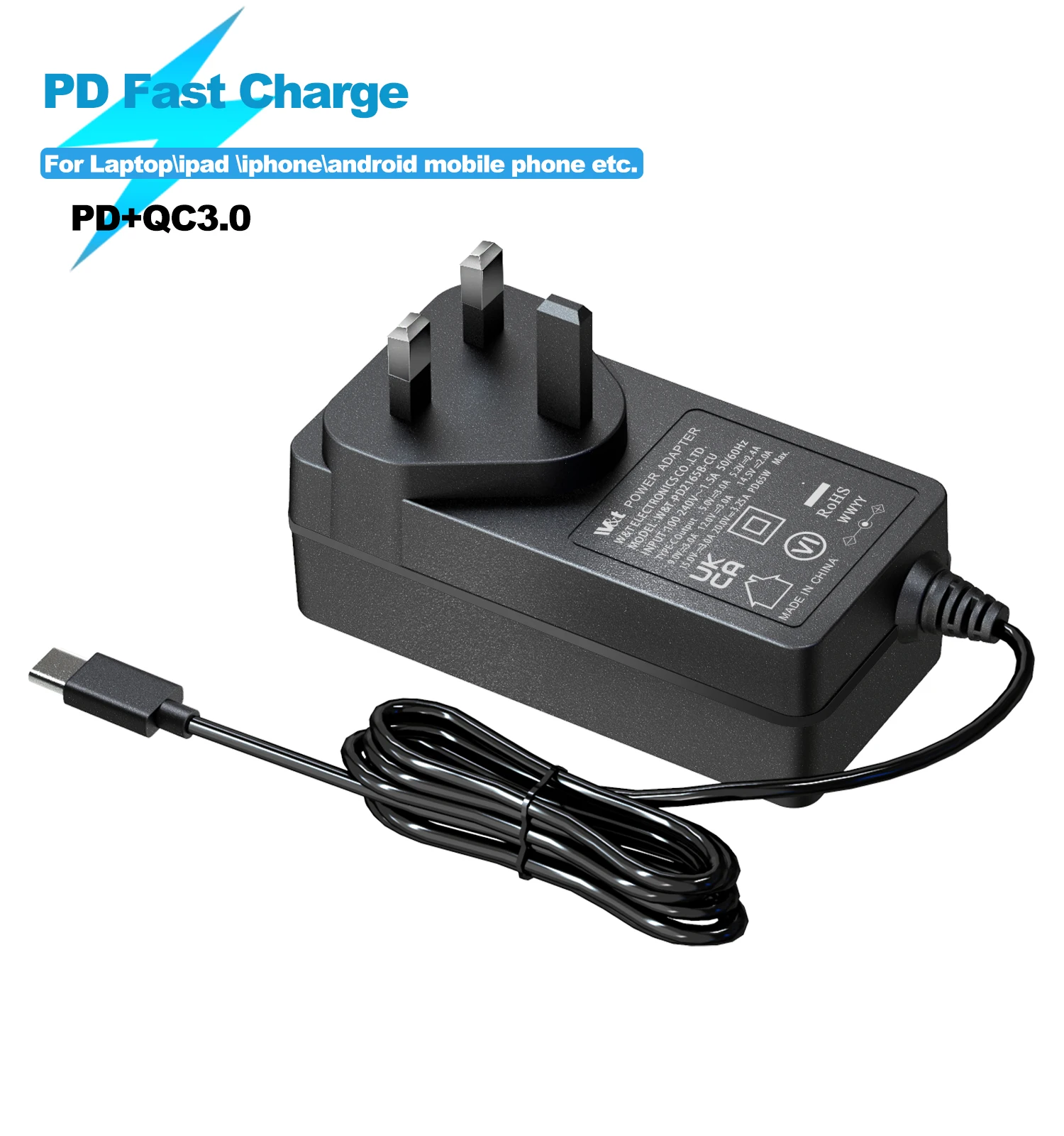 For Hp Dell Lenovn 45w 65w 90w 120w Battery Laptop Charger Ac Dc Usb Type-c Universal Laptop Power Adapters