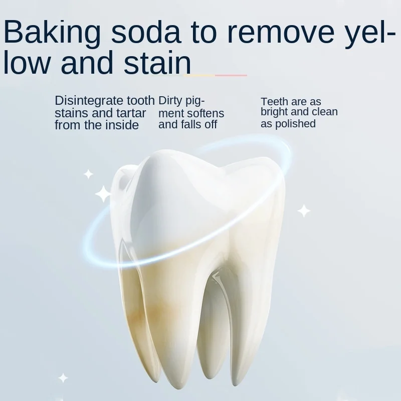 Professional Baking Soda Stain Removal Anti-yellow Tartar White Teeth Press Toothpaste