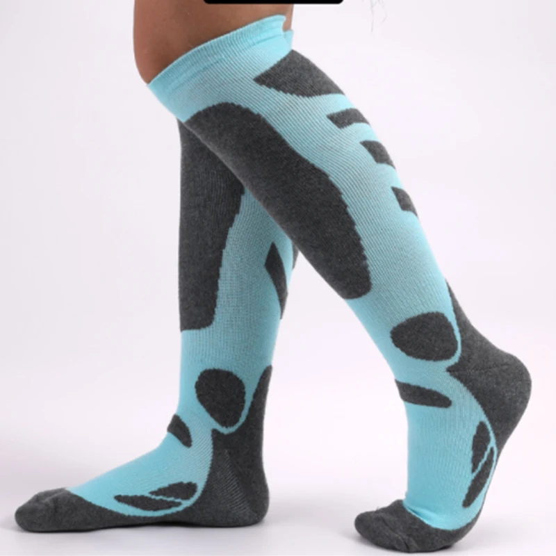 Wholesale High Quality Women Woolen Thick Warm Skiing Hiking Fishing Calf Calcetin Knee High Winter Men Ski Sport Unisex Socks