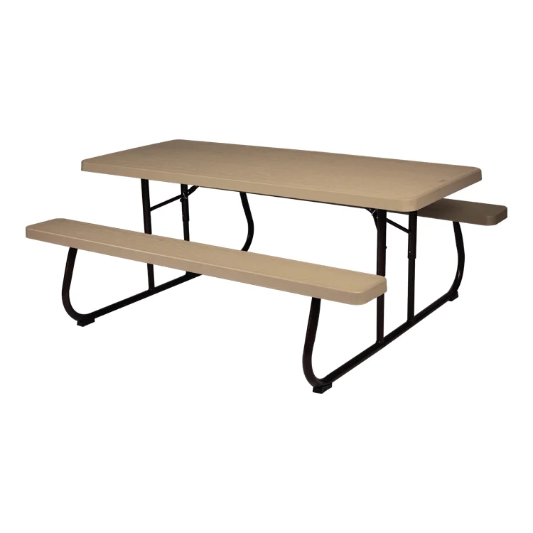 New design Plastic picnic garden dining set table and bench for outdoor picnic
