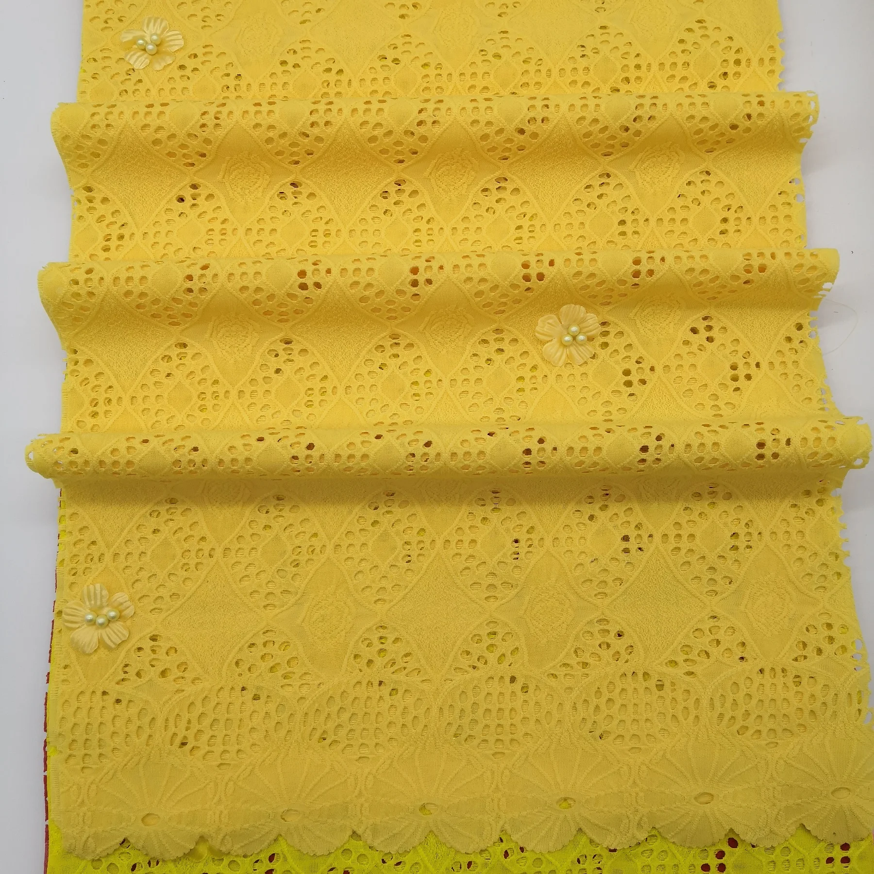 beaded lace fabric luxury dry lace fabric new bridal dresses designs 3d lace fabric