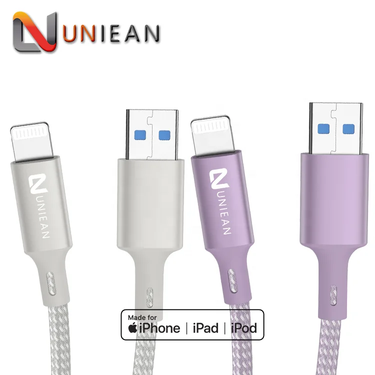 Charging Cable USB A to Lightning Cable iPhone MFI Certified Lightning USB Kabel USB Logo 2m 3 m with Box for iPhone