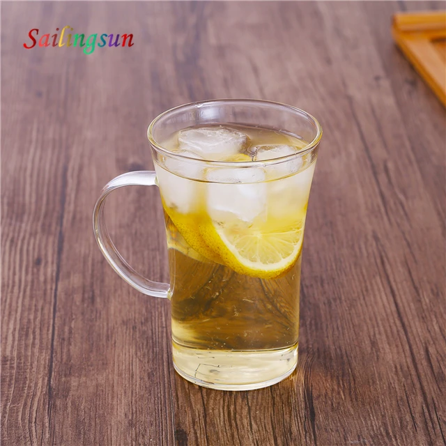 Dishwasher custom fancy with handle thermo glass hot juice coffee mug