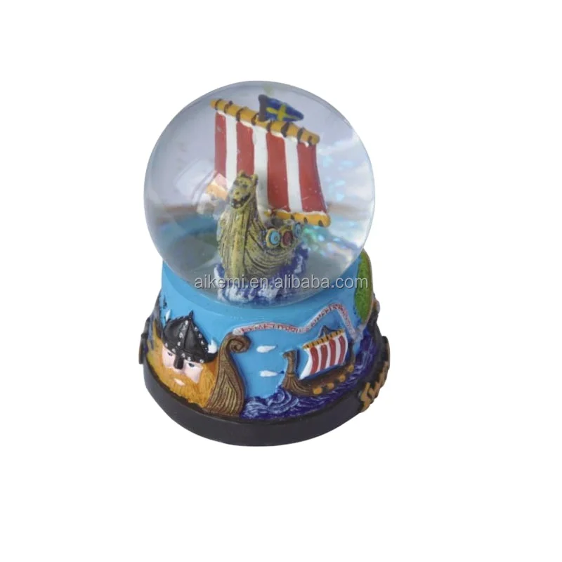 folk art resin europe snow globe,nautical memorial souvenirs snow globes,handicraft resin craft home decoration globe
