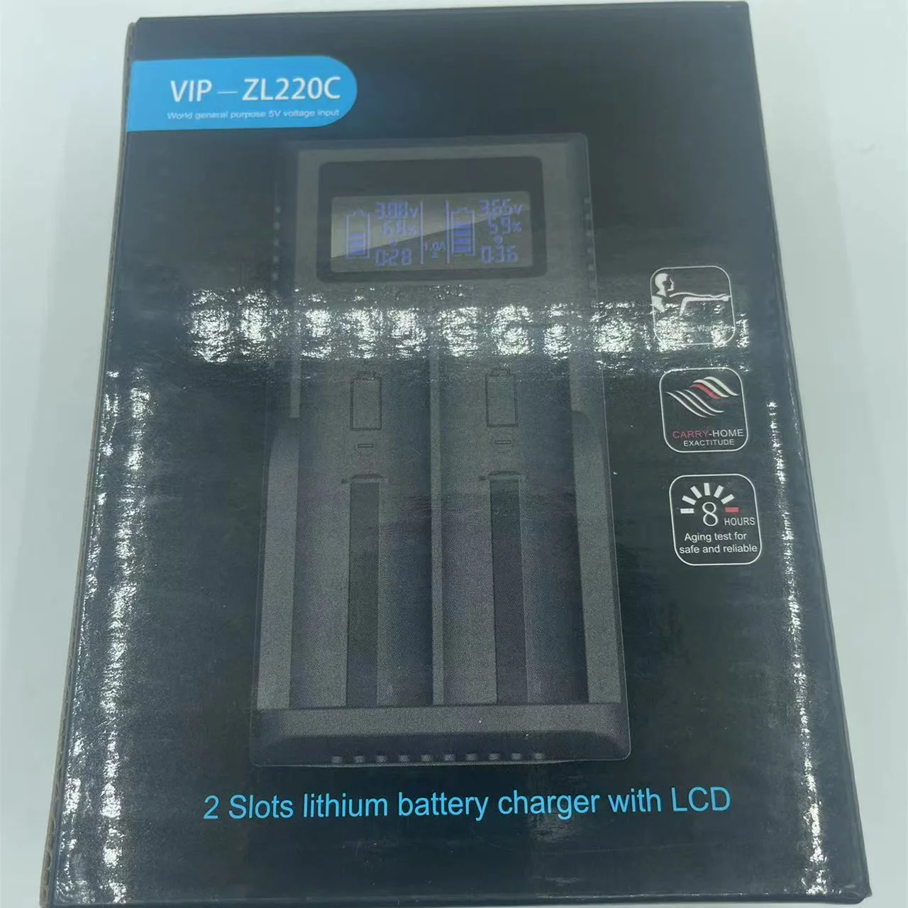 LCD display battery charger scope for 26650,18650,18500,18350,17670,16340,14500,10440 3.7 voltage lithium battery charger