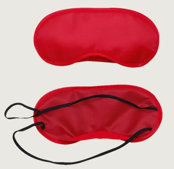 Multicolor Eye Mask Cover Airline Lightweight Polyester Blindfold Filled Sponge Sleep Eye Mask with Nose Pad and Elastic Straps