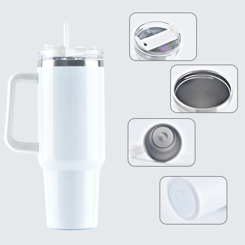 Hot-selling Custom Printed Stainless Steel Travel Tumbler 40oz Tumbler sublimation With handle