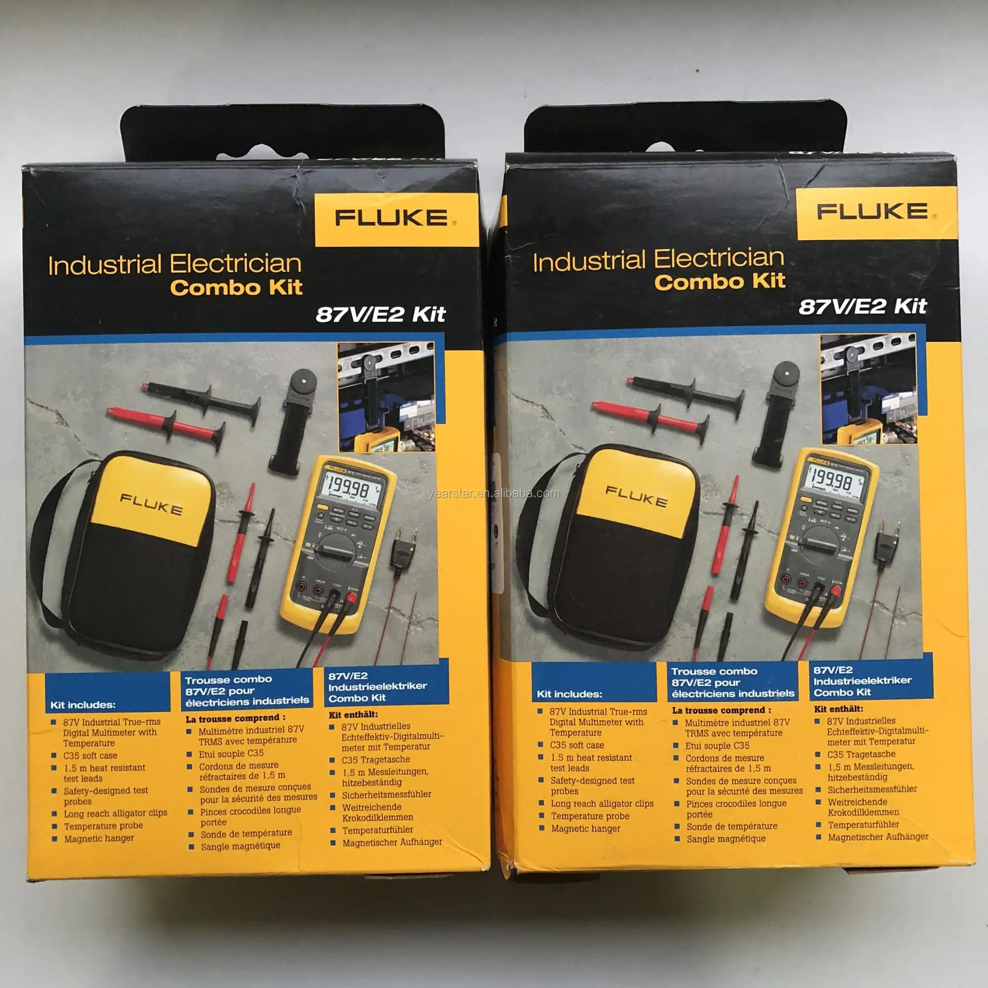 built-in thermometer and temperature probe measuring non-linear signals fluke 87V digital multimeter