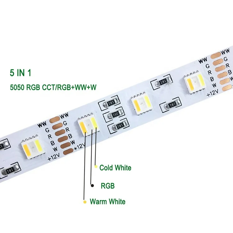 Ip67 smd 5050 цвет мечта смарт-2700k-6500k rgbww светодиодные полосы света rgb cw ww