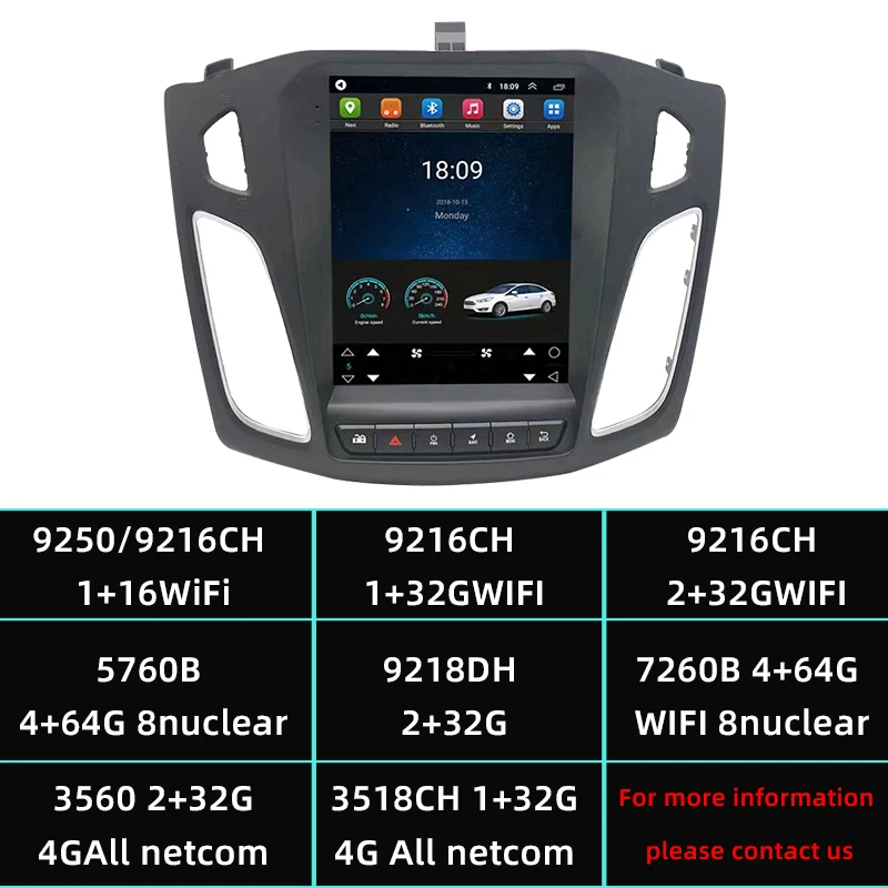 Android Car Navigation GPS Radio For Ford Focus 2012 - 2017 Car DVD Player Car Radio Multimedia