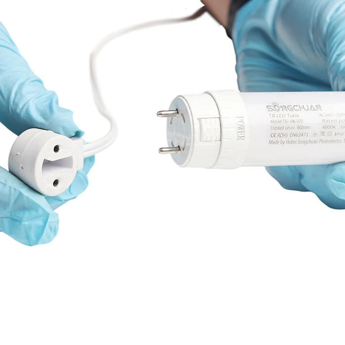 Double colors PC shell Customized Vertical Freezer LED Light IP65 Waterproof  T8 LED Tube Refrigerator Lighting