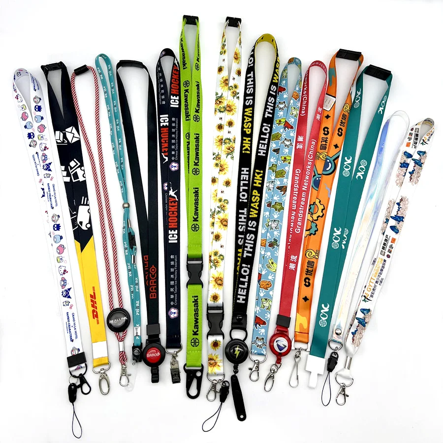 YYX Manufacturers Supply Jacquard Braided Mobile Phone Lanyard Dog Buckle Exhibition High-grade Certificate Lanyard