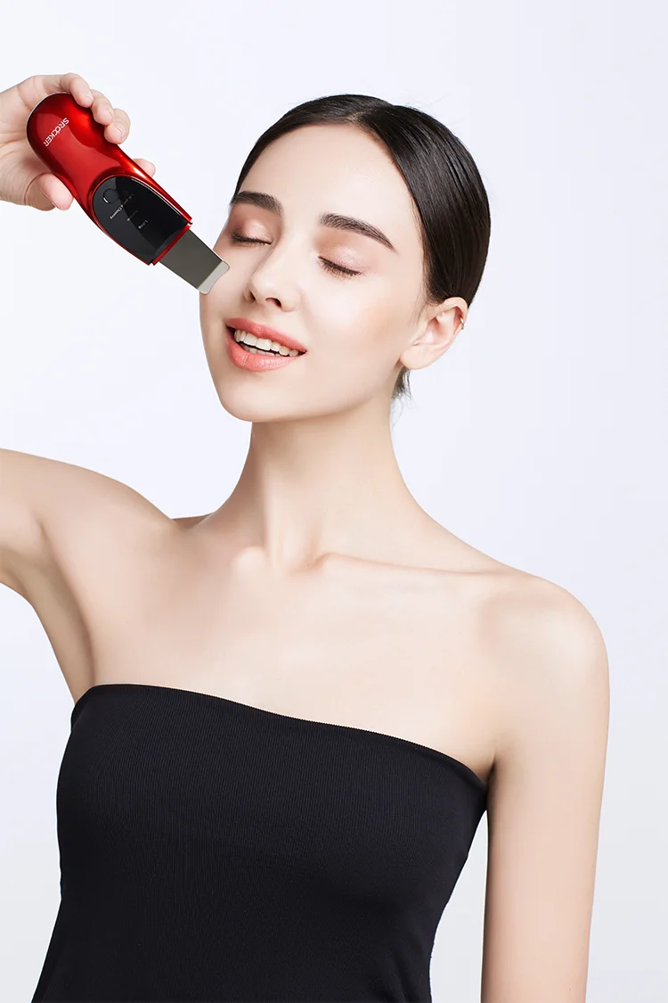 Portable 3 Modes Wireless Charging Face Cleanser Ultrasonic Skin Scrubber For Home Use