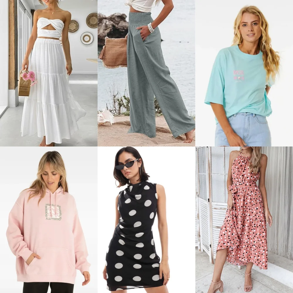 New Clothes Factory Discount Assorted Bulk Clothing Bales Shop Tops Dresses Women Performance Shirts Overstock Wholesale Lots