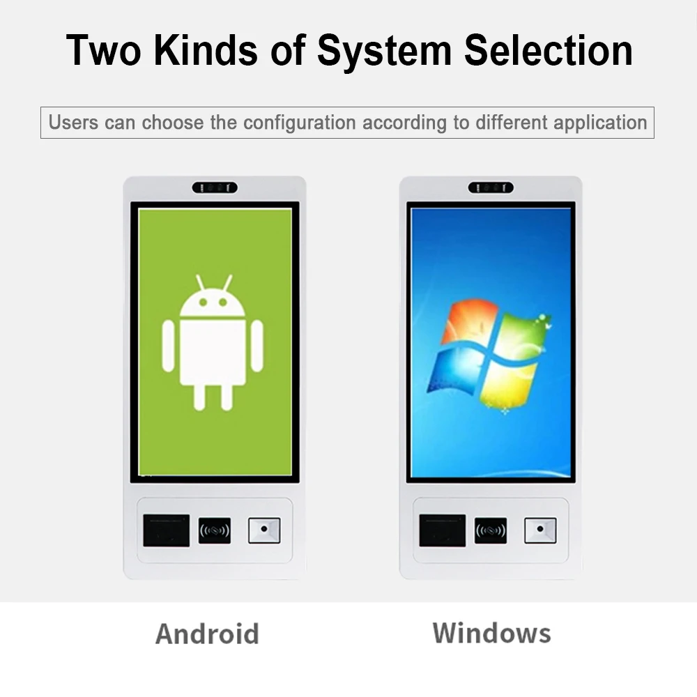 32 Inch Payment Kiosk with Printer Scanner and Camera Vertical Self Ordering Check Out Kiosk