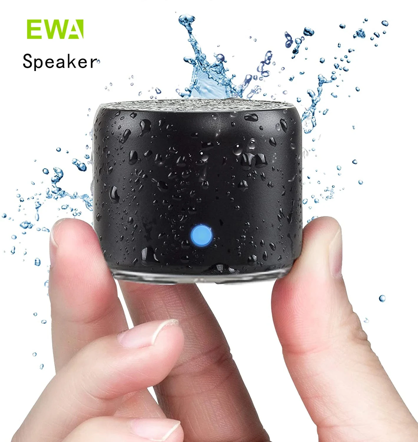 EWA A106 Pro Mini Bluetooth Speaker with Custom Bass Radiator Super Portable Speakers with Travel Case Packed